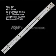 KIT 2 BARRES 5 BARRES LED-Fernseher AKAI 4C-LB2805-HQ1 JS-D-JP2820-051EC