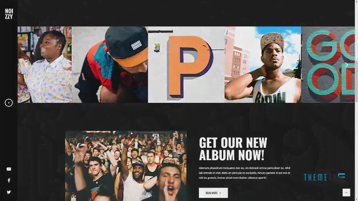 Noizzy - Music Band WordPress Theme        Harley Jules
