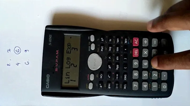 Linear interpolation by calculator fx-82MS
